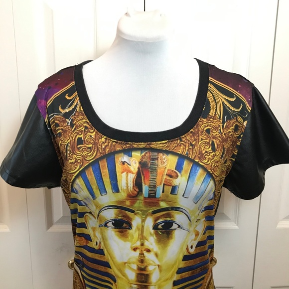 Soho Babe NYC King Tut Egyptian Top Vegan Sleeves - Picture 5 of 7